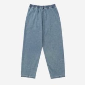 ウォッシュ加工ワイドシルエットデニムシャツ×ワイドパンツ メンズ向け クールカジュアルセットアップ