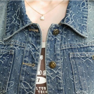 刺繍入りコンパクトデニムジャケット＆Iラインミニスカート 上品細見え ヴィンテージカジュアルセットアップ