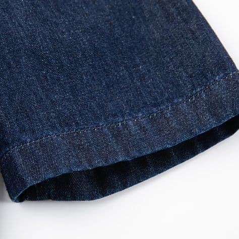 ダークデニムセットアップ シンプル半袖シャツ×ショートパンツ 爽やかきれいめ2点セット