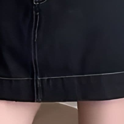 ブラックデニムセットアップ ヴィンテージ風ジャケット×ハイウエストミニスカート 韓国系クールカジュアルセット