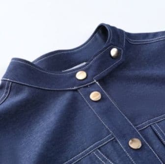 クラシカルデニムジャケット&ストレートワイドパンツ 上品細見え レトロカジュアルセットアップ