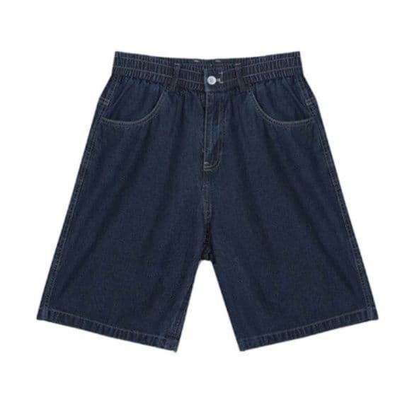 ワイドシルエット半袖シャツ&ハーフパンツ シンプル万能 メンズ夏向けデニムセットアップ(上下別売り)